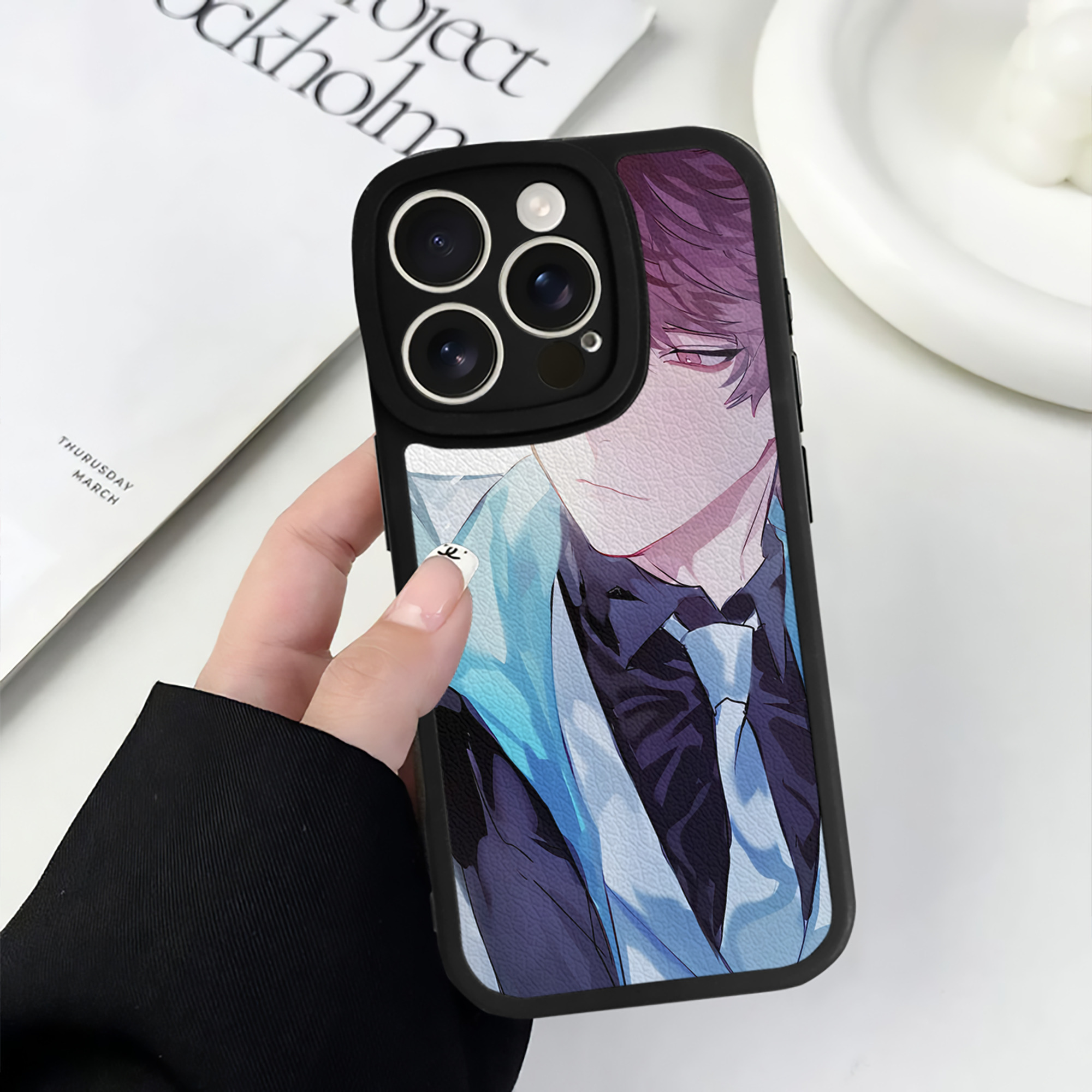 （画像用） ハイキュー!! Haikyu!! 【iPhone 16シリーズ対応】シリコンスマホケース（レザー調） 材質：シリコン